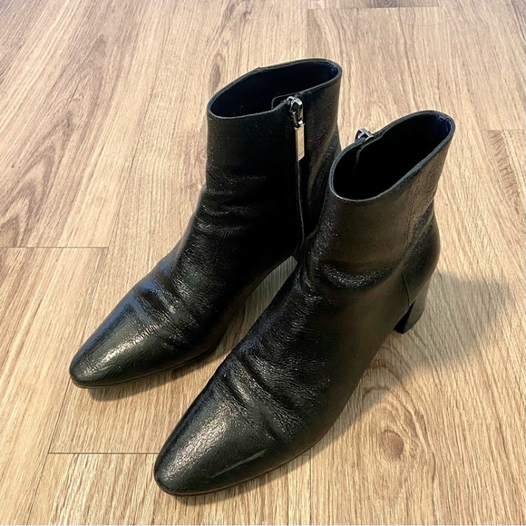 AUTHENTIC Saint Laurent black Loulou 50 ankle bootie boots in size 7.5 - Picture 12 of 16